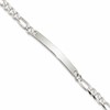 Sterling Silver Figaro Link ID Bracelet