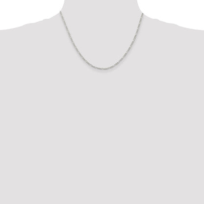 Sterling Silver 2.25mm Figaro Chain