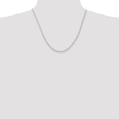 Sterling Silver 2.25mm Figaro Chain