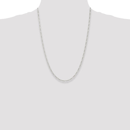 Sterling Silver 2.25mm Figaro Chain