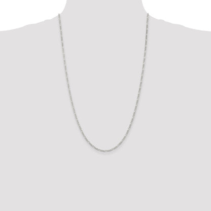 Sterling Silver 2.25mm Figaro Chain
