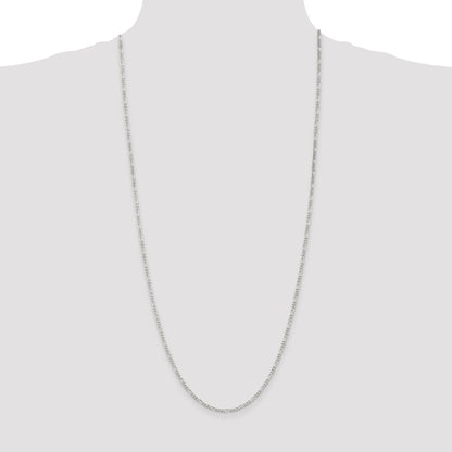 Sterling Silver 2.25mm Figaro Chain