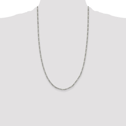 Sterling Silver 2.5mm Figaro Chain