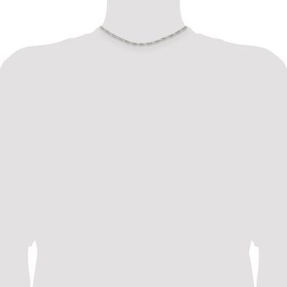 Sterling Silver 2.85mm Figaro Chain