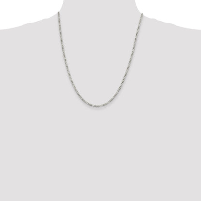 Sterling Silver 2.85mm Figaro Chain