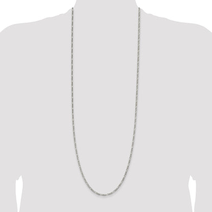 Sterling Silver 2.85mm Figaro Chain