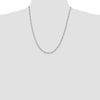 Sterling Silver Rhodium-plated 2.85mm Figaro Chain