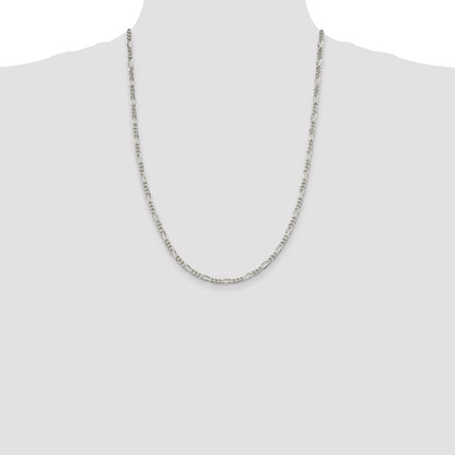 Sterling Silver 3.5mm Figaro Chain