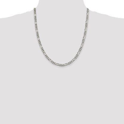 Sterling Silver 5.5mm Figaro Chain