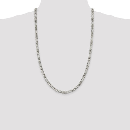 Sterling Silver 5.5mm Figaro Chain