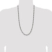 Sterling Silver Antiqued 5.5mm Figaro Chain