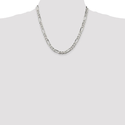 Sterling Silver 6.75mm Figaro Chain