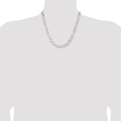Sterling Silver 7.5mm Figaro Chain