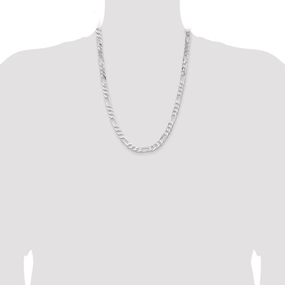 Sterling Silver 7.5mm Figaro Chain