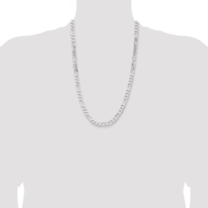Sterling Silver 7.5mm Figaro Chain
