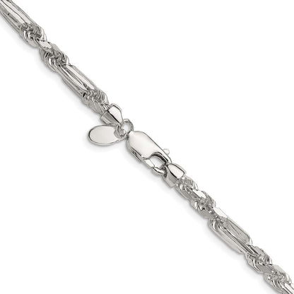 Sterling Silver 4.75mm D/C Figarope Chain
