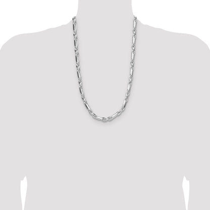 Sterling Silver 8mm D/C Figarope Chain