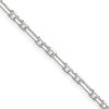 Sterling Silver D/C 3mm 3 Short Plus 1 Long Cable Link Chain