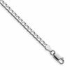 Sterling Silver Rhodium-plated 3.25mm D/C Square Curb Chain