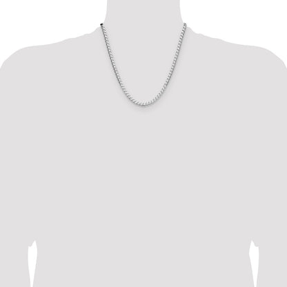 Sterling Silver 4mm D/C Square Curb Chain