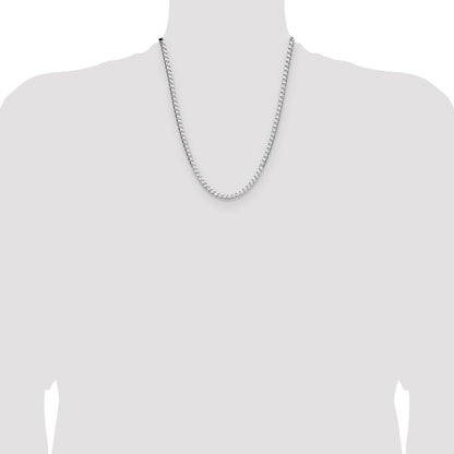 Sterling Silver 4mm D/C Square Curb Chain