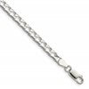 Sterling Silver 4mm D/C Square Curb Chain