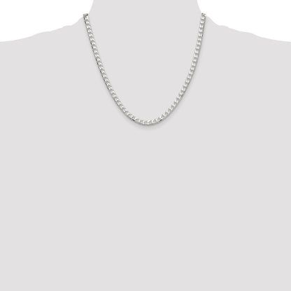 Sterling Silver 5mm D/C Square Curb Chain