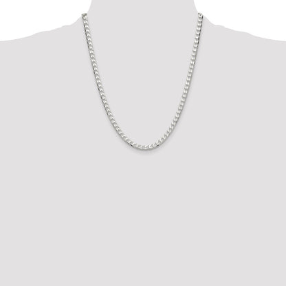 Sterling Silver 5mm D/C Square Curb Chain