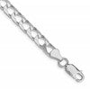 Sterling Silver Rhodium-plated 6.25mm D/C Square Curb Chain