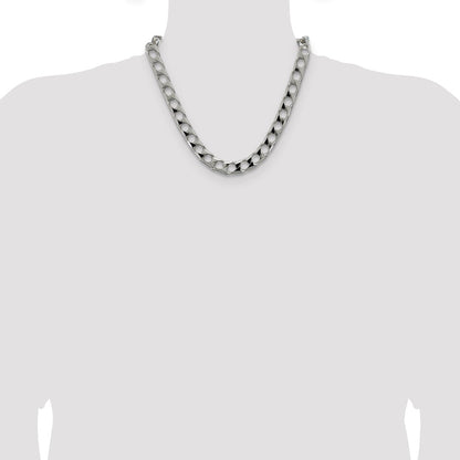 Sterling Silver 10.3mm D/C Square Curb Chain