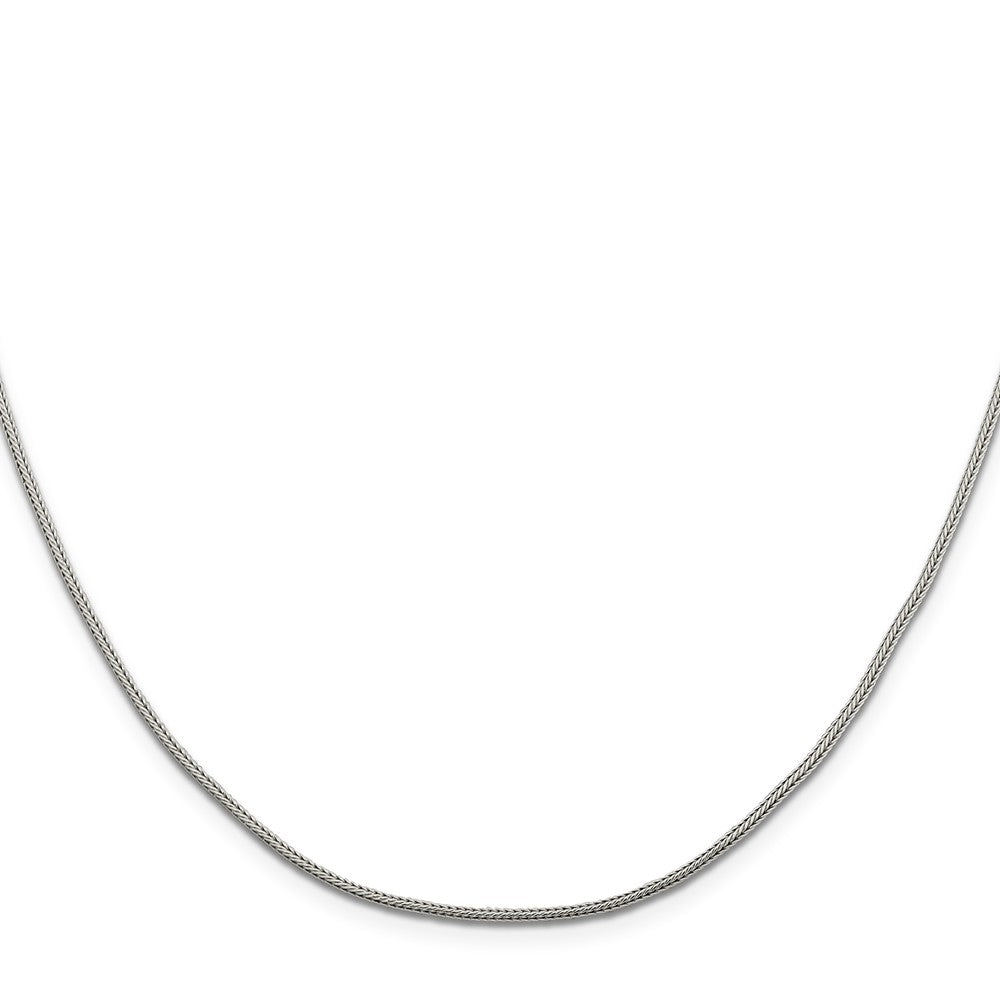 Sterling Silver 1.25mm Diamond-cut Round Franco Chain w/4in ext.
