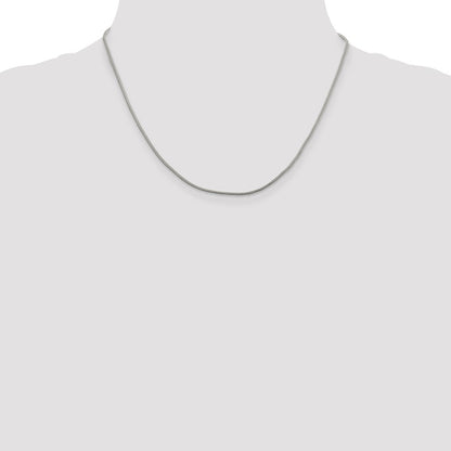 Sterling Silver 1.25mm Diamond-cut Round Franco Chain
