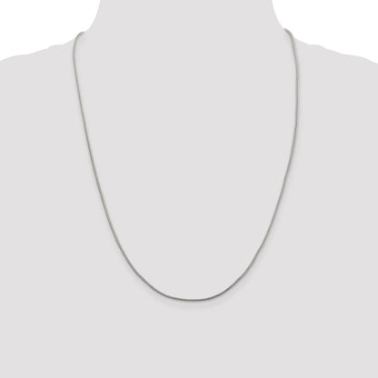 Sterling Silver 1.25mm Diamond-cut Round Franco Chain