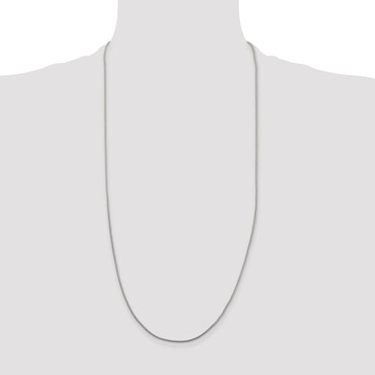 Sterling Silver 1.25mm Diamond-cut Round Franco Chain