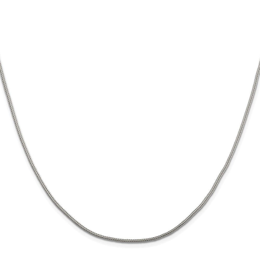 Sterling Silver Rhodium-plated 1.25mm Diamond-cut Round Franco Chain