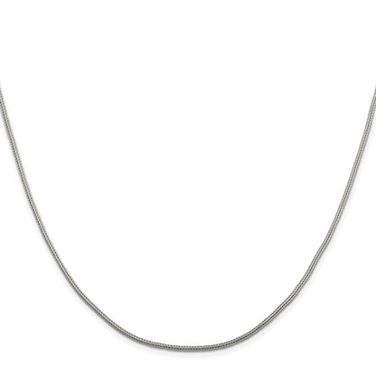 Sterling Silver Rhodium-plated 1.25mm Diamond-cut Round Franco Chain