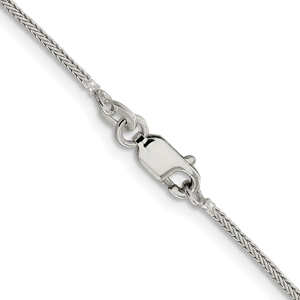 Sterling Silver Rhodium-plated 1.25mm Diamond-cut Round Franco Chain