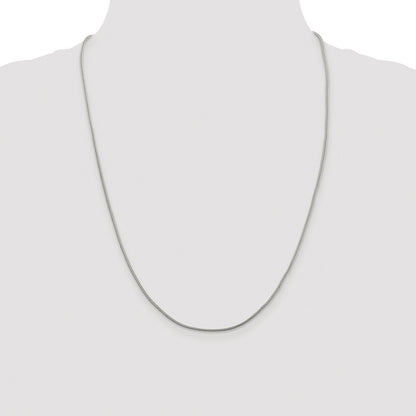 Sterling Silver Rhodium-plated 1.25mm Diamond-cut Round Franco Chain