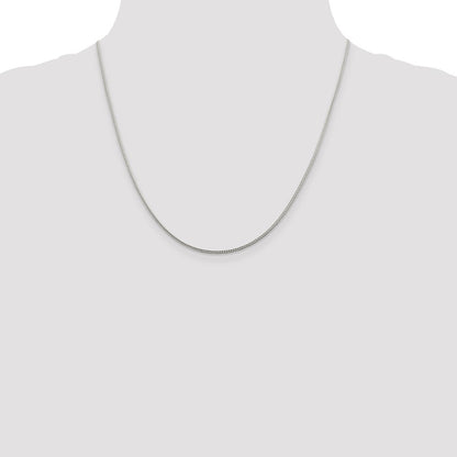 Sterling Silver 1.45mm Diamond-cut Round Franco Chain