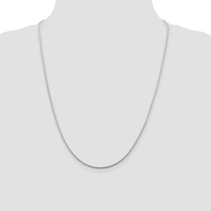 Sterling Silver 1.45mm Diamond-cut Round Franco Chain