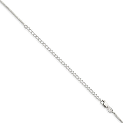 Sterling Silver 1.45mm Diamond-cut Round Franco Chain w/4in ext.