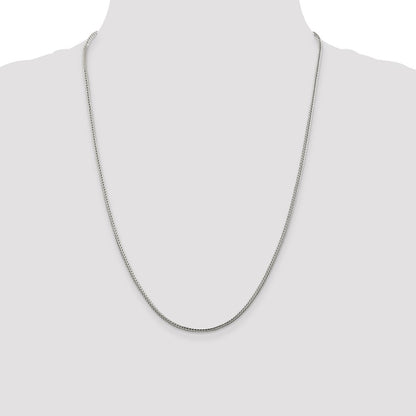 Sterling Silver 2mm Diamond-cut Round Franco Chain
