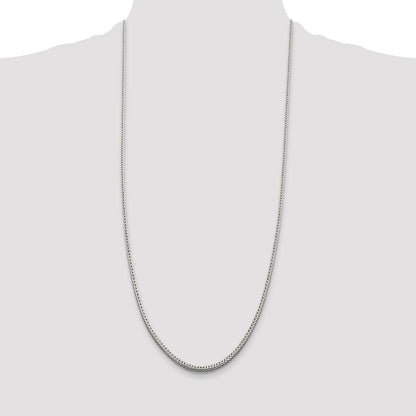 Sterling Silver 2.5mm Diamond-cut Round Franco Chain