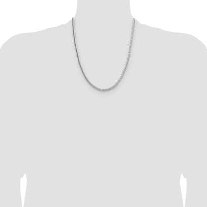 Sterling Silver 3.4mm Diamond-cut Round Franco Chain