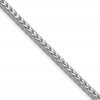Sterling Silver Rhodium-plated 3.4mm Diamond-cut Round Franco Chain