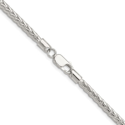 Sterling Silver 3.8mm Diamond-cut Round Franco Chain