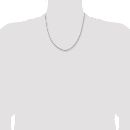 Sterling Silver 3.3mm Flat Oval Snake Chain