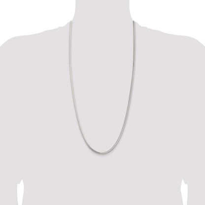 Sterling Silver 3.5mm 6-sided Oval Snake Chain
