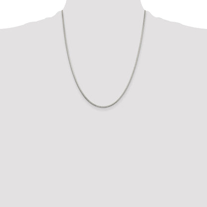 Sterling Silver 2mm Diamond-cut Snake Chain