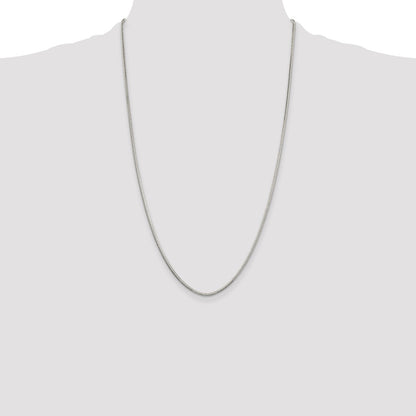 Sterling Silver 2mm Diamond-cut Snake Chain